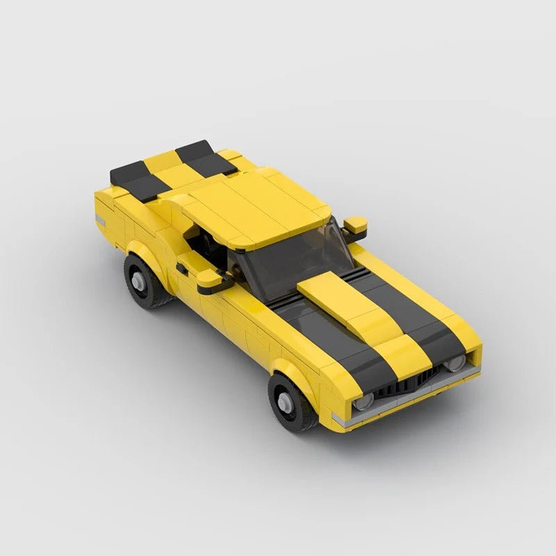 1969 Chevrolet Camaro Z28 (Daytona Yellow) - BrickyBlock Építőtégla készlet - BrickyBlock