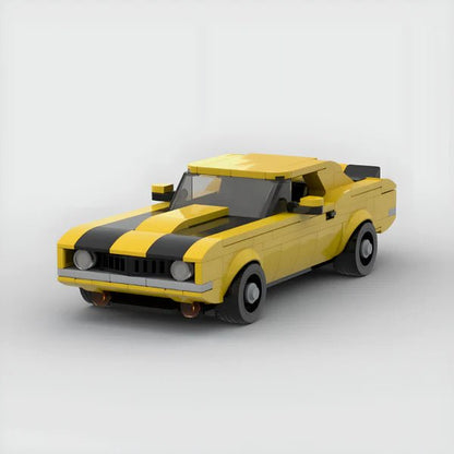 1969 Chevrolet Camaro Z28 (Daytona Yellow) - BrickyBlock Építőtégla készlet - BrickyBlock