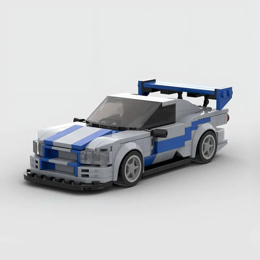 Nissan Skyline R34 Fast & Furious - BrickyBlock Építőtégla készlet - BrickyBlock