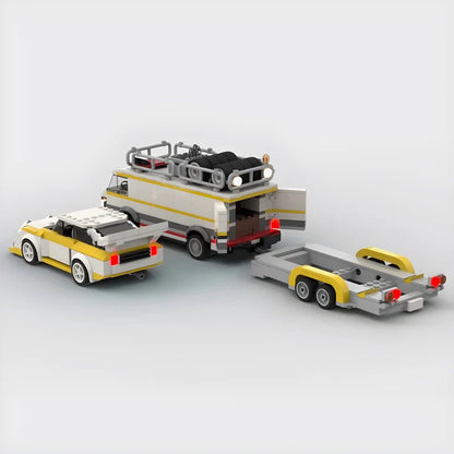 Transporter + Quattro S1 - BrickyBlock Építőtégla készlet - BrickyBlock