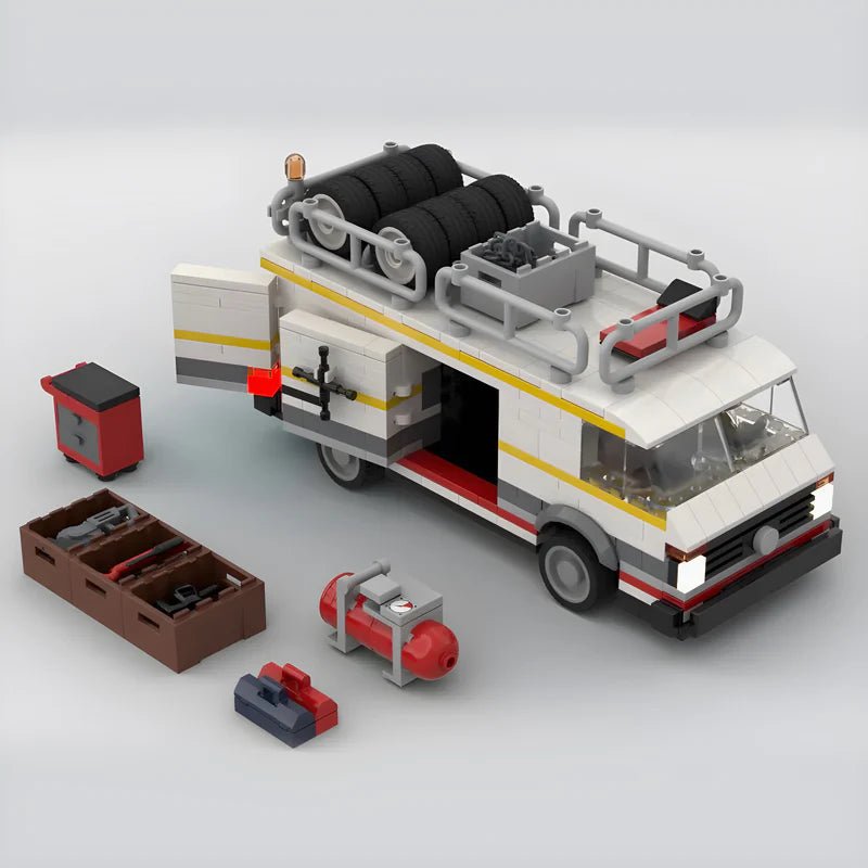 Transporter + Quattro S1 - BrickyBlock Építőtégla készlet - BrickyBlock