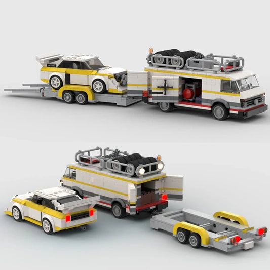 Transporter + Quattro S1 - BrickyBlock Építőtégla készlet - BrickyBlock